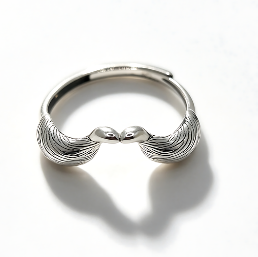 Delicate Samara Wing Adjustable Silver Ring • Handcrafted 925 Sterling Silver Nature Inspired Botanical Jewelry