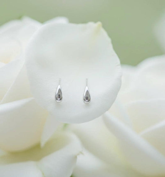 Teardrop Sterling Silver Earrings, Elegant Minimalist Jewelry