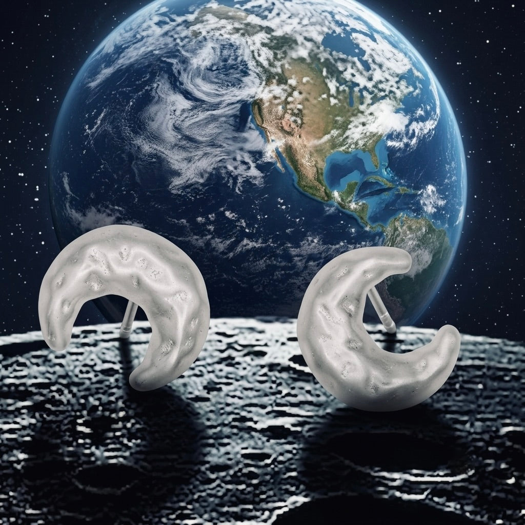 Moon Stud Earrings – Dreamy Celestial Jewelry Inspired by Moonlight