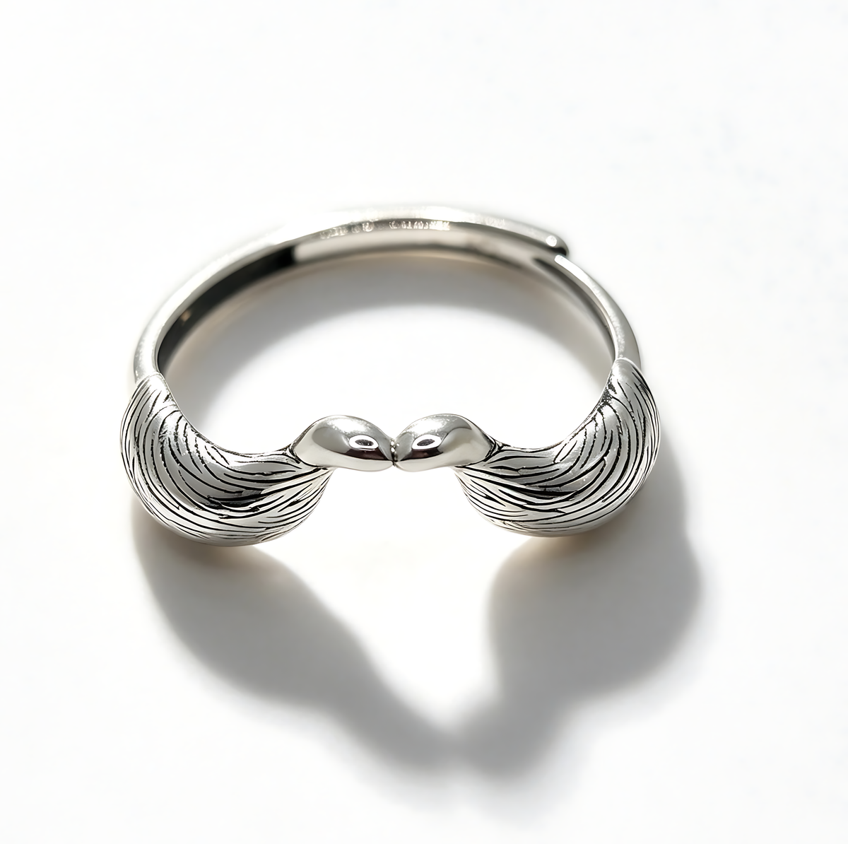 Delicate Samara Wing Adjustable Silver Ring • Handcrafted 925 Sterling Silver Nature Inspired Botanical Jewelry