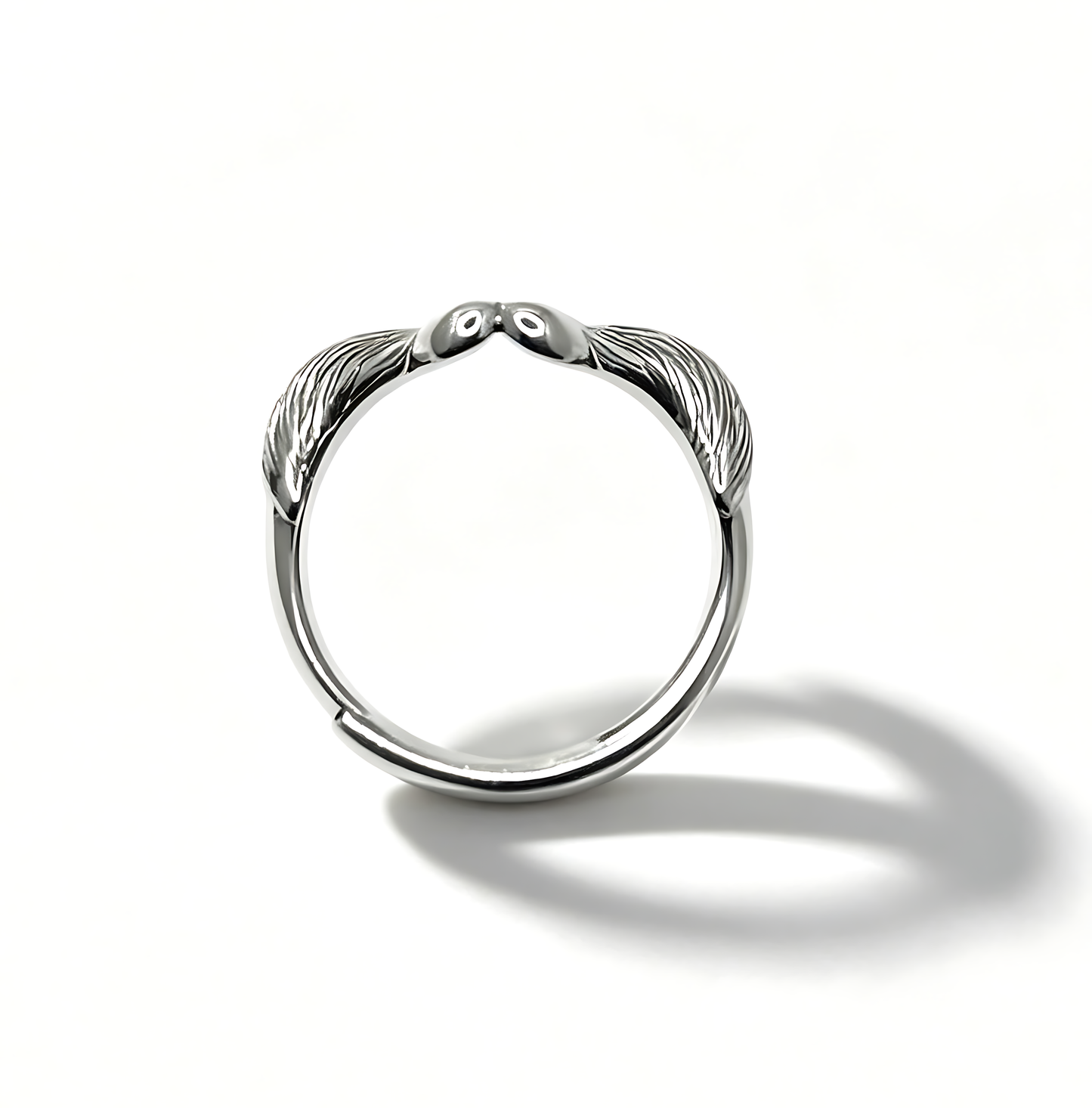 Delicate Samara Wing Adjustable Silver Ring • Handcrafted 925 Sterling Silver Nature Inspired Botanical Jewelry