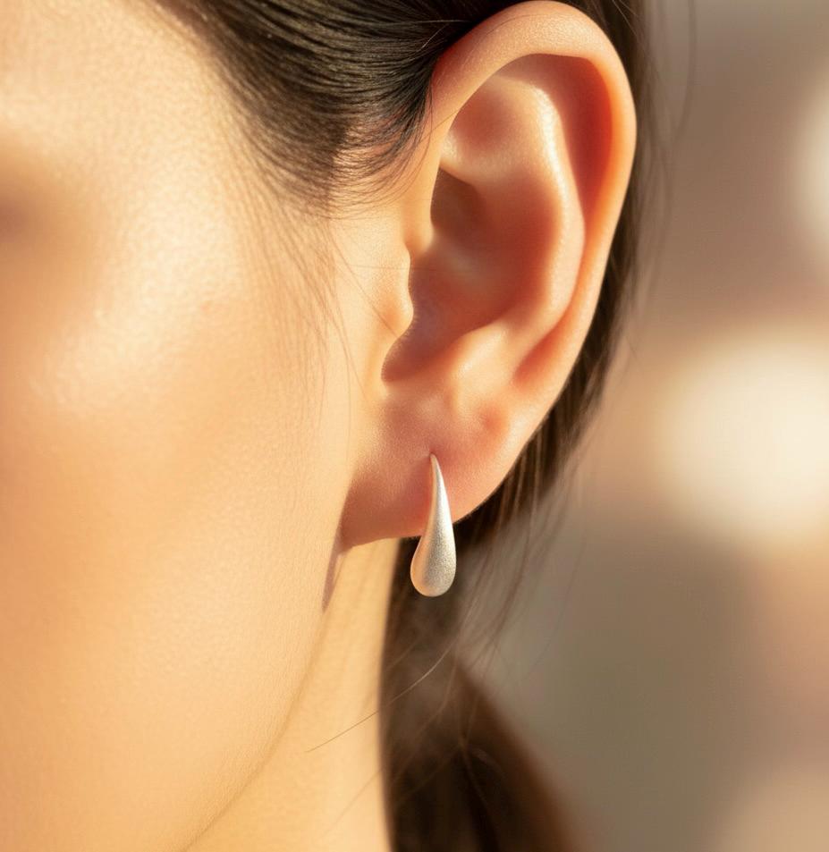 S925 Sterling Silver, Everyday jewelry, Big water drop earrings