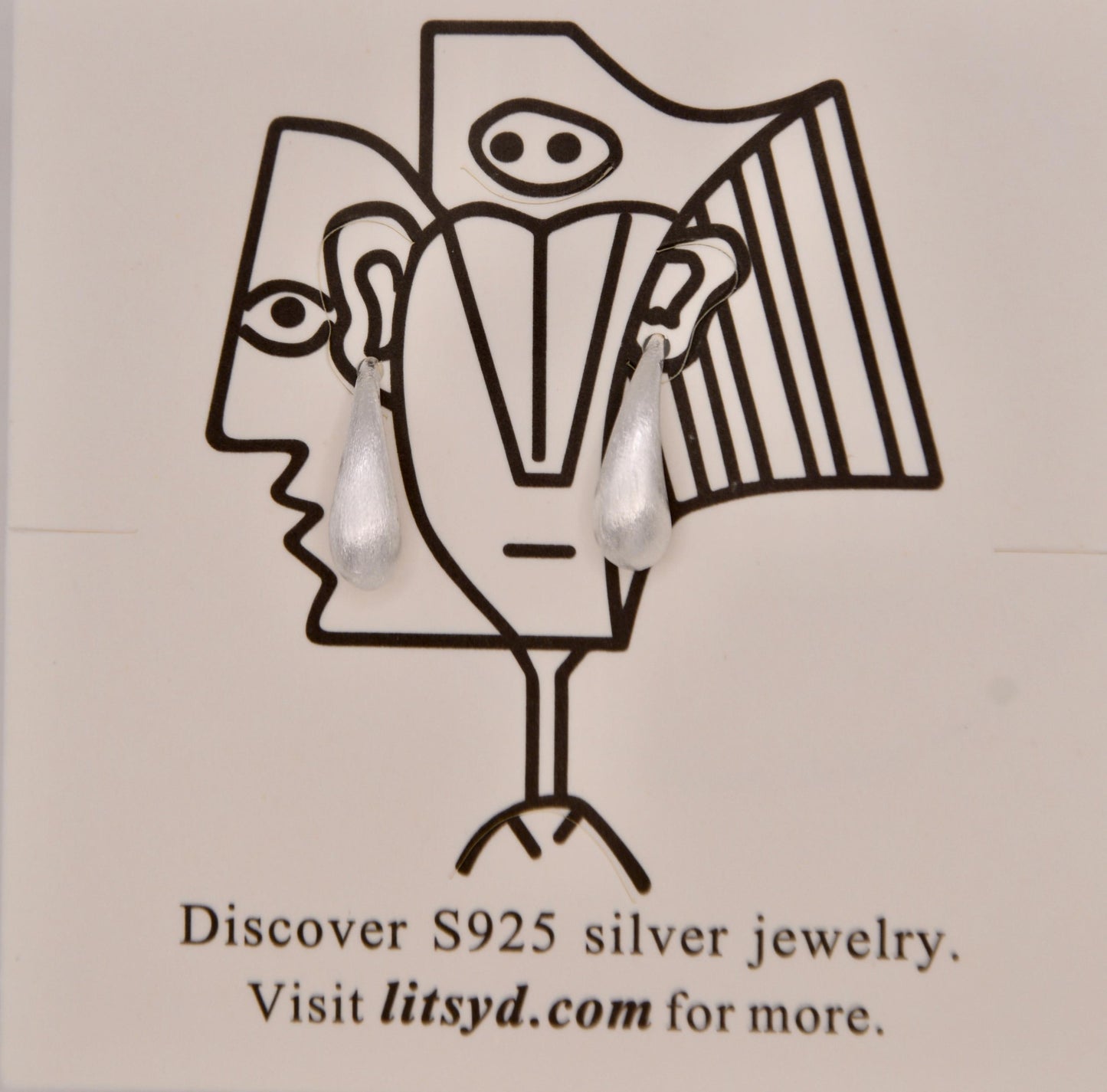 S925 Sterling Silver, Everyday jewelry, Big water drop earrings