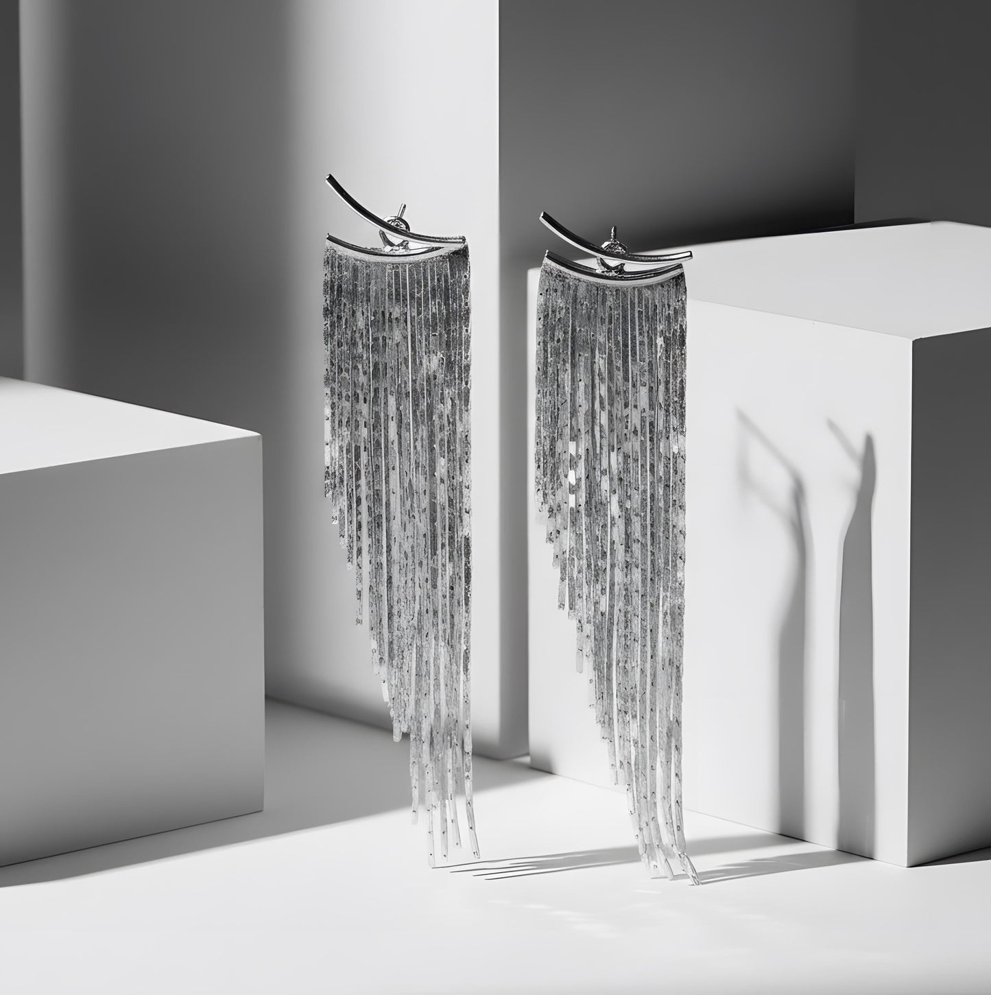 S925 Sterling Silver Tassel Earrings - Elegant Dangle Jewelry