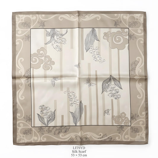 Bluebell. 100% silk scarf