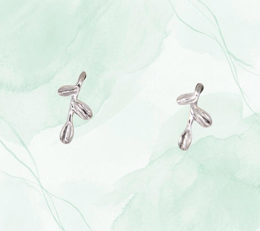 Olive Leaf. S925 Sterling Silver Olive Leaf Earrings - Nature Inspired Jewelry