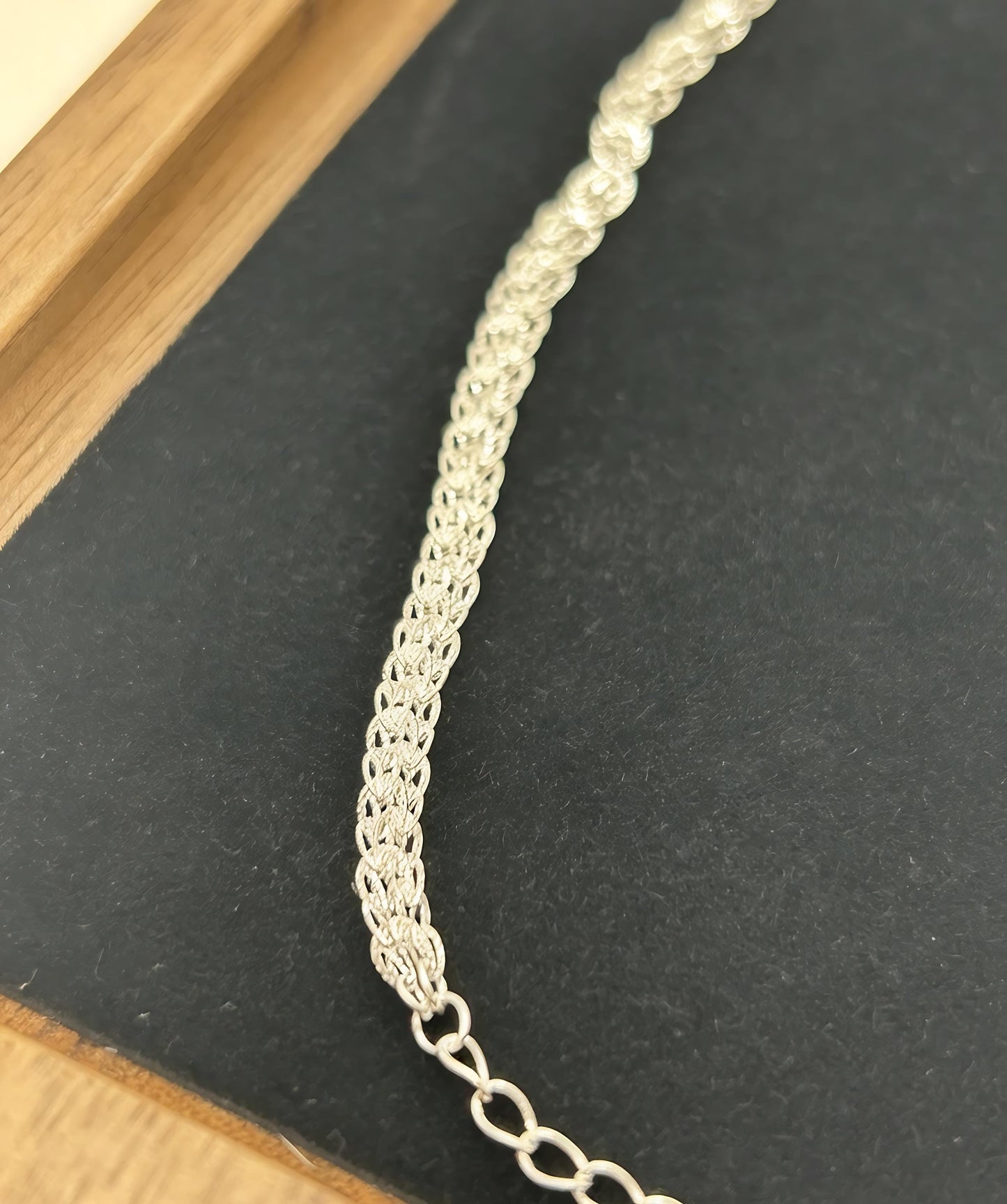 Micro Engraved Sterling Silver Scale Bracelet, Sparkling Textured Link Chain, Lightweight Elegant Shimmer