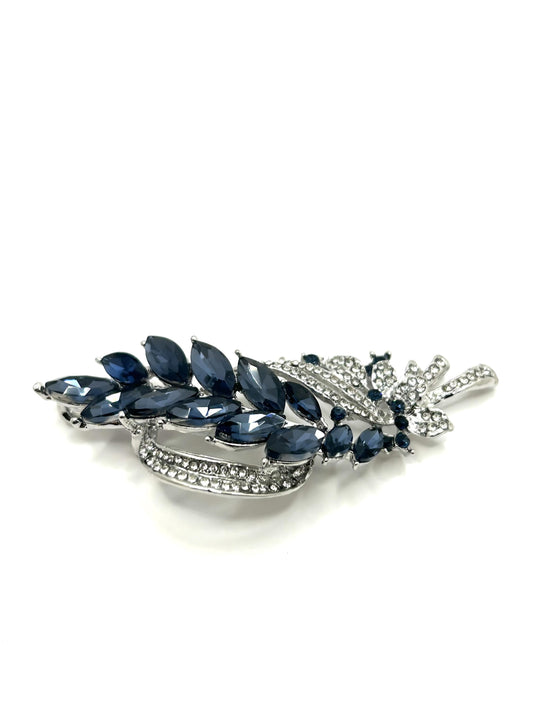 Wheat Stalk Brooch | Hand-Set Crystal Floral Brooch for Women | Vintage-Inspired Statement Jewelry Gift for Her